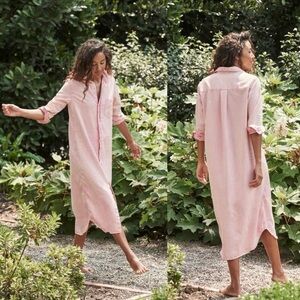 Frank & Eileen Rory Famous Denim Mineral Wash Maxi Dress Light Pink Size XXS